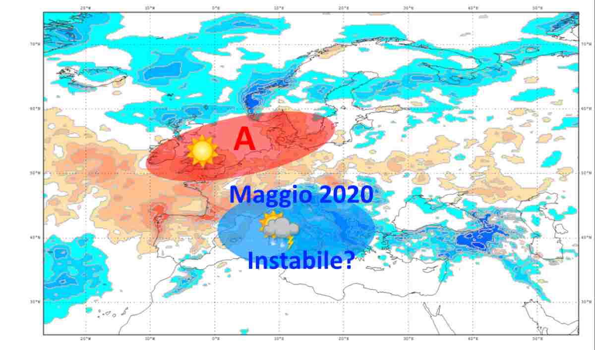 Tendenza Meteo Italia Maggio 2020: prima parte instabile e piovosa, e poi?